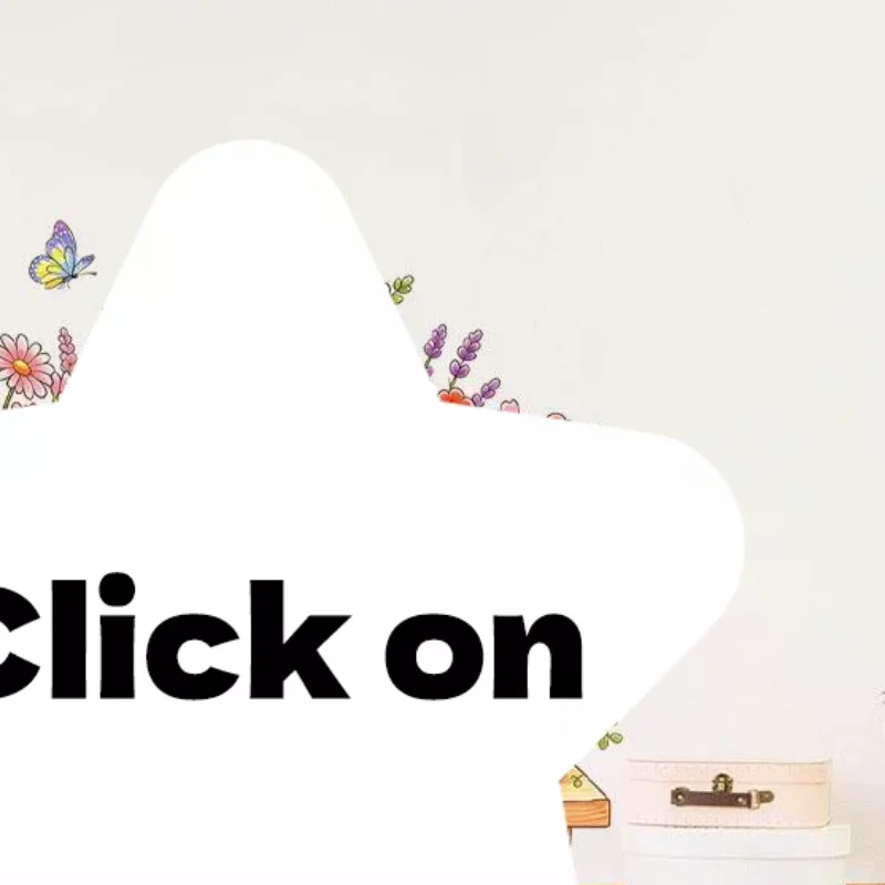 Potted Flower Wall Decal Colorful Removable Self Adhesive Cute Butterfly Pattern For Kids Bedroom Living Room Decor For Home Us