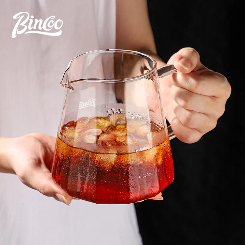 Bincoo Glass Sharing Pot Set Hand made coffee pot High temperature resistant filter cup Coffee maker home brewing filter pot