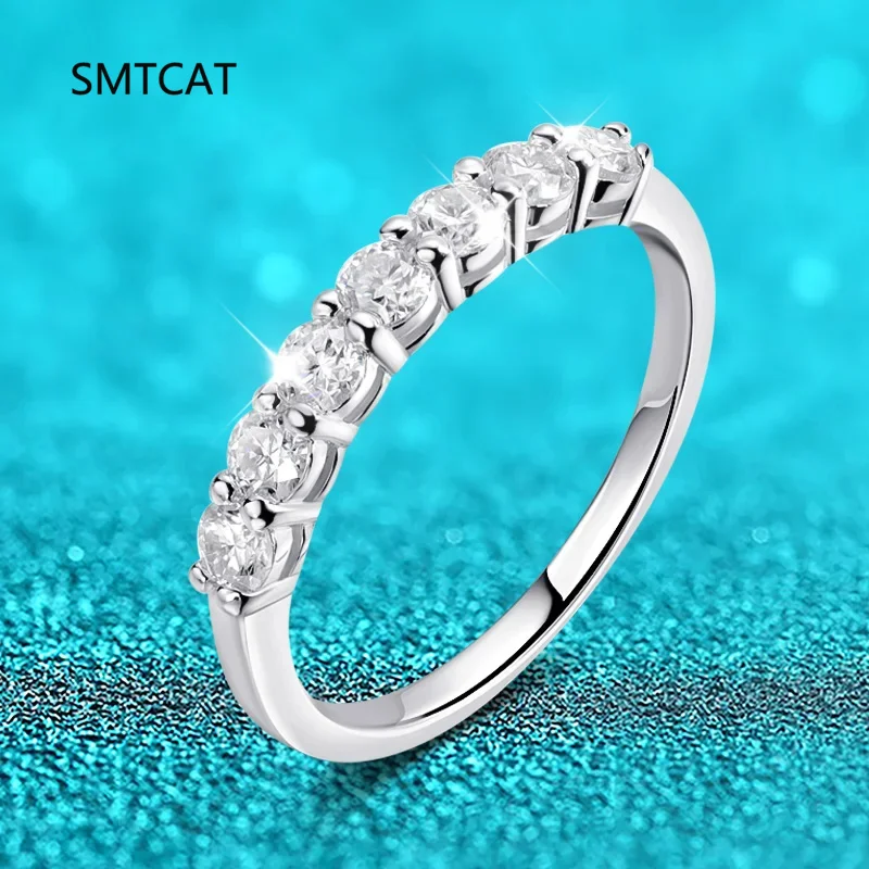 

Кольца с муассанитом из драгоценного камня 0,7 карата 3 мм для женщин, серебро S925, одинаковые свадебные бриллианты, штабелируемое кольцо, анель, белое золото, подарок