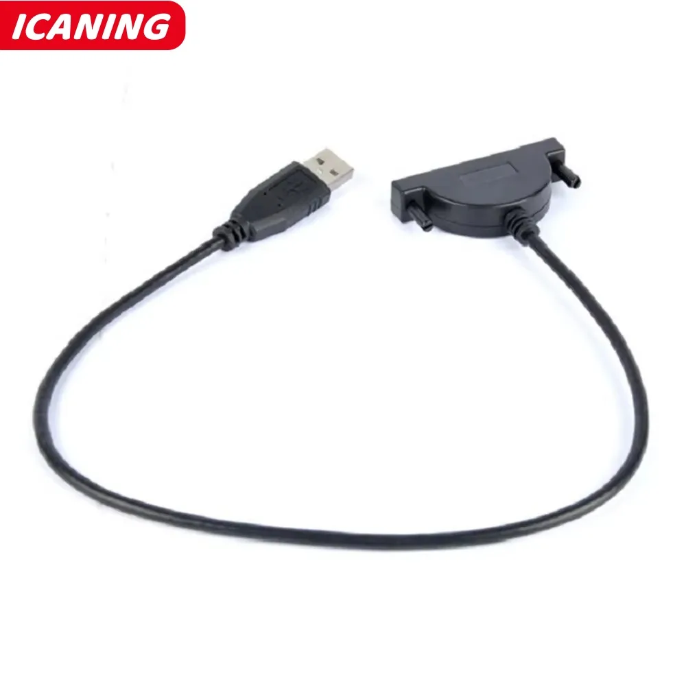 Cable SATA USB 2,0 a Mini Sata II 7 + 6 adaptador de 13 pines para ordenador portátil CD/DVD ROM convertidor de unidad delgada tornillos de Cable estilo estable
