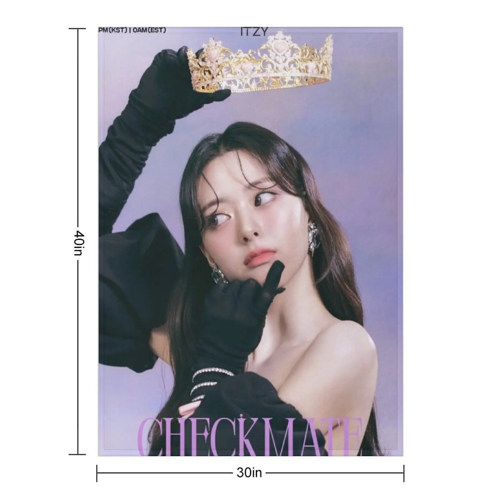 ITZY YUNA Checkmate Throw Blanket Luxury Brand Luxury Designer Baby for winter Blankets