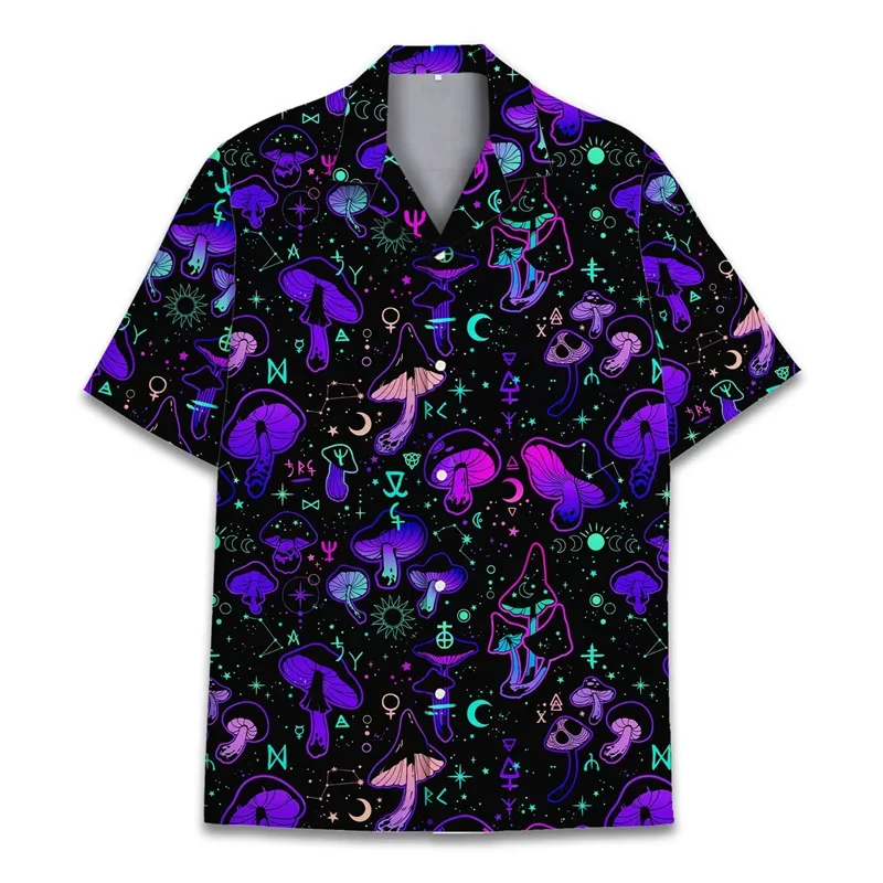 

Hawaiian colored men's short-sleeved shirts, beachwear, vtion wear, suspension wear, 3D printing