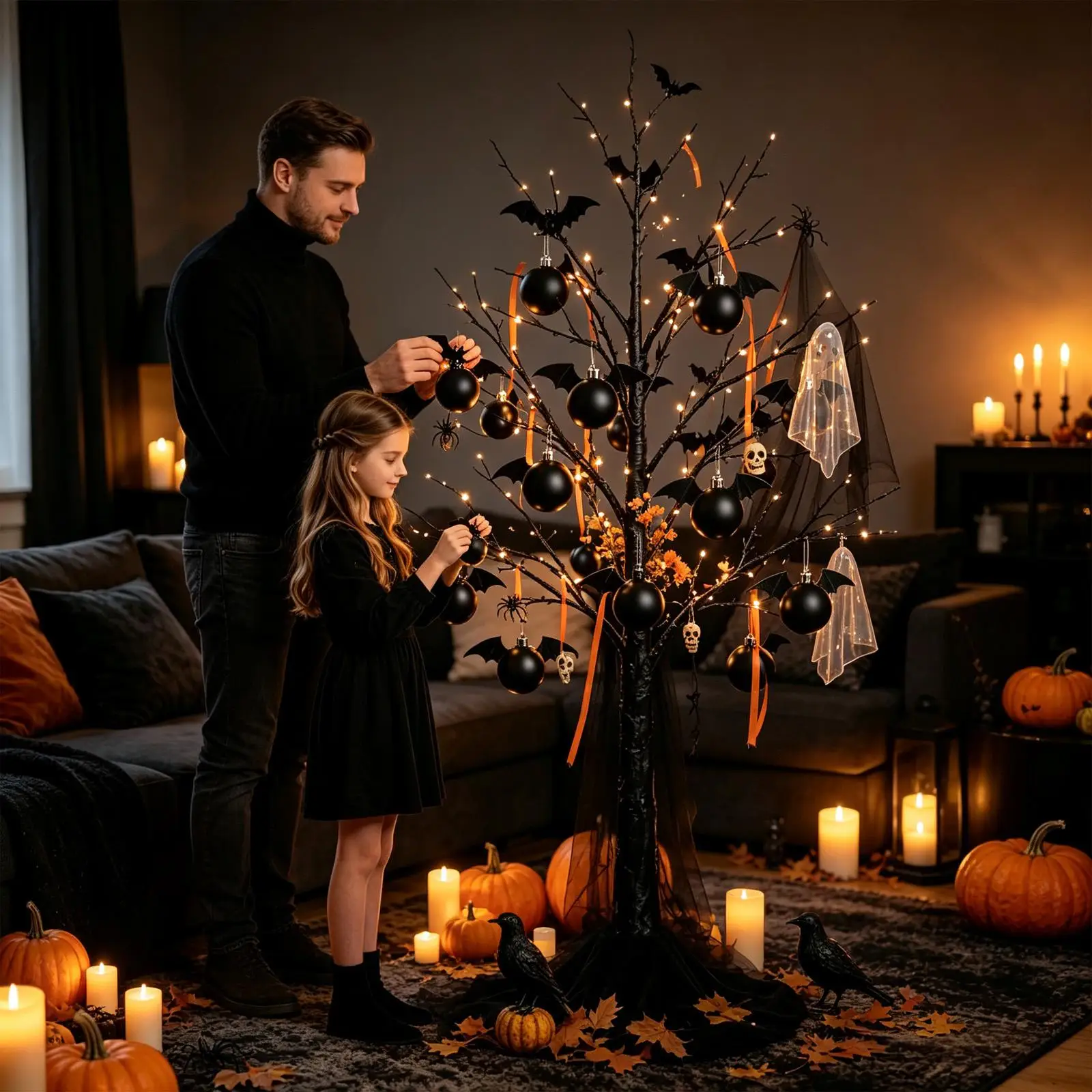 Halloween Balls Ornaments 12 Pieces Bat Matte Shatterproof Decoration Halloween Decorative Balls For Wreath Tree Entrance Window