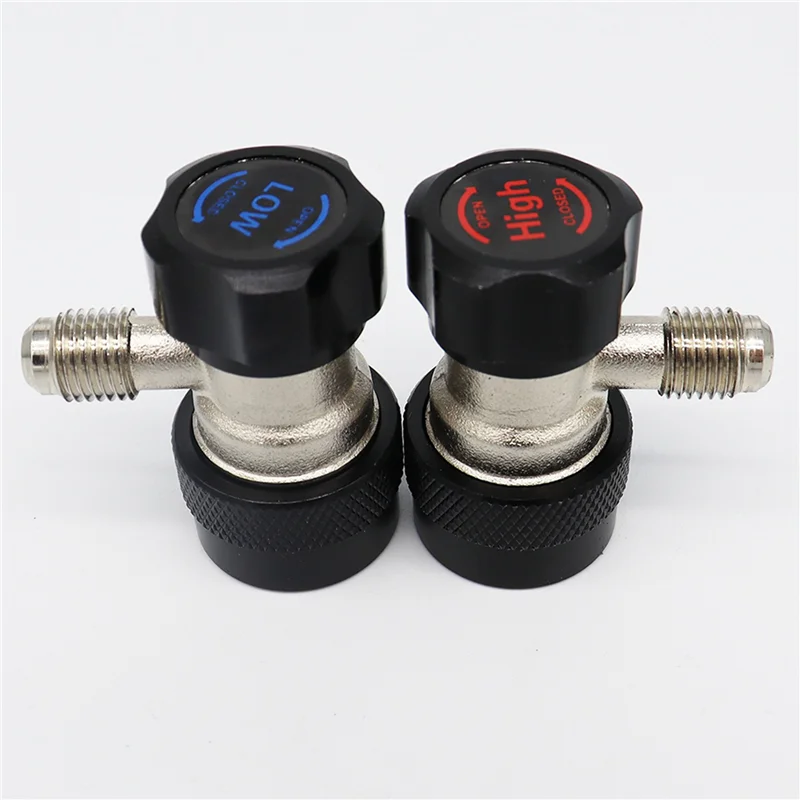 

4X R134A A/C AC Compressor R-134A Manual Quick Coupler Adapter Air Condition 1/4 SAE Connectors Accessories