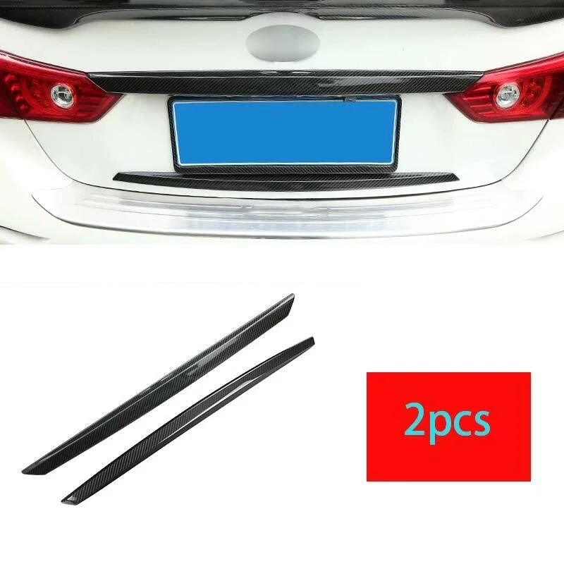 

for infiniti Q50 Q50L 2014-2017 Carbon Fiber Rear Boot Door Trunk Cover Trim Tailgate Garnish Molding Strip Car Accessories