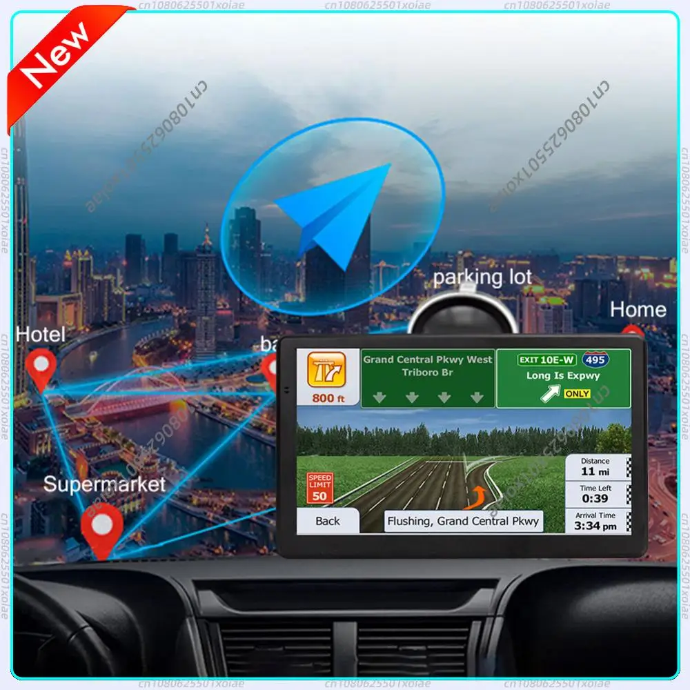 

7-дюймовый HD GPS-навигатор для автомобиля с FM-трансмиттером, навигационная система 256 МБ + 8 ГБ, карты Австралии, Северной Америки, Европы, голосовые напоминания