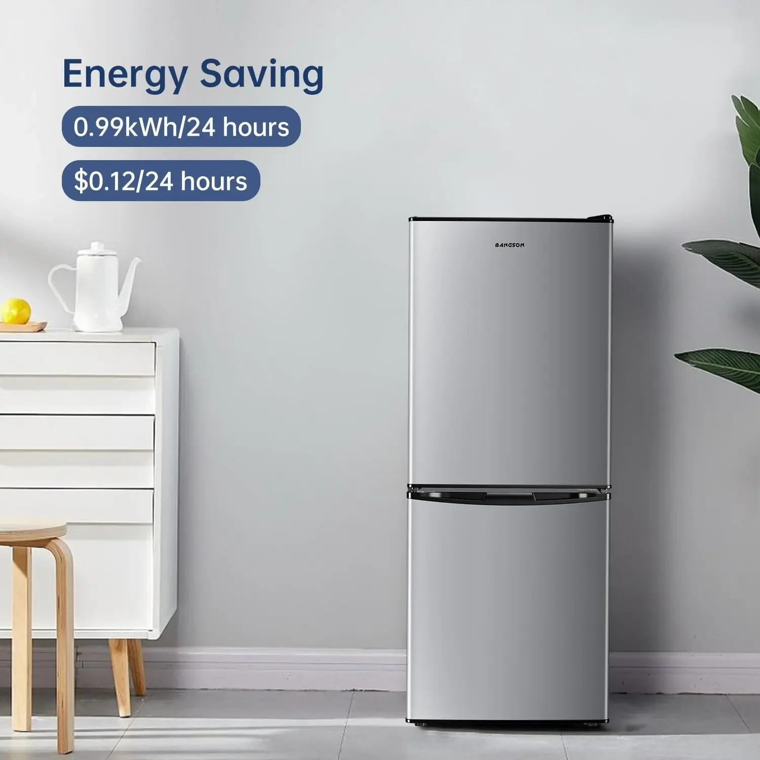 냉동고, 4.0 Cu.Ft, 소형 냉장고, 2 문짝, 하단 냉동고, 아파트 침실 기숙사 컴팩트 냉장고