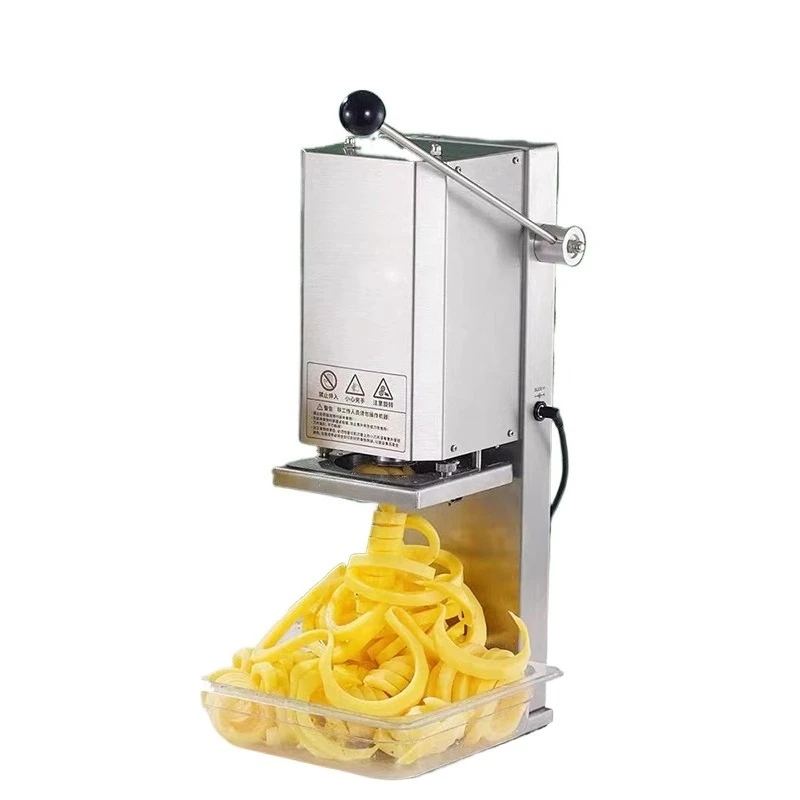 Electric twist fries machine roll fries tower crane knife whirlwind machine stall commercial fries roll potato machine
