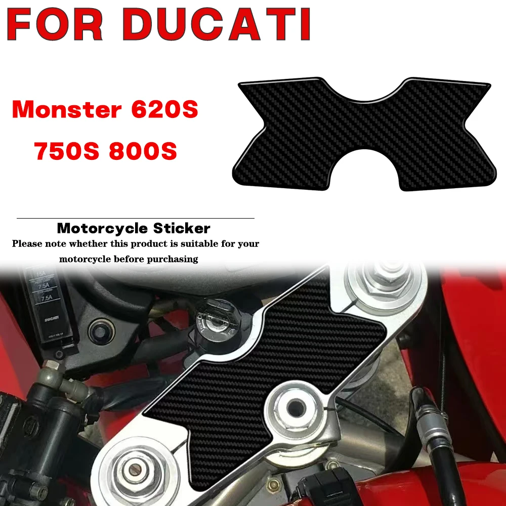 

For DUCATI Monset 620S 750S 800SS 900SS 1000SS Motorcycle Stickers Carbon Fiber Asppearance Decal Upper Triple Yoke Defender