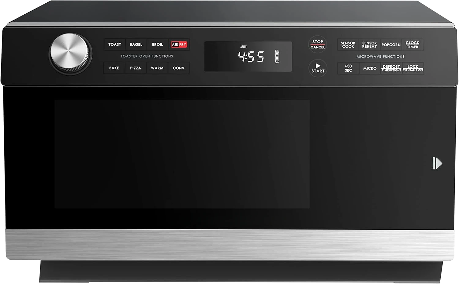 Microwave, Toaster Oven, Air Fryer, 1000W,1.2 Cu.Ft, LCD Display, Cook, Sensor Reheat, Stainless Steel