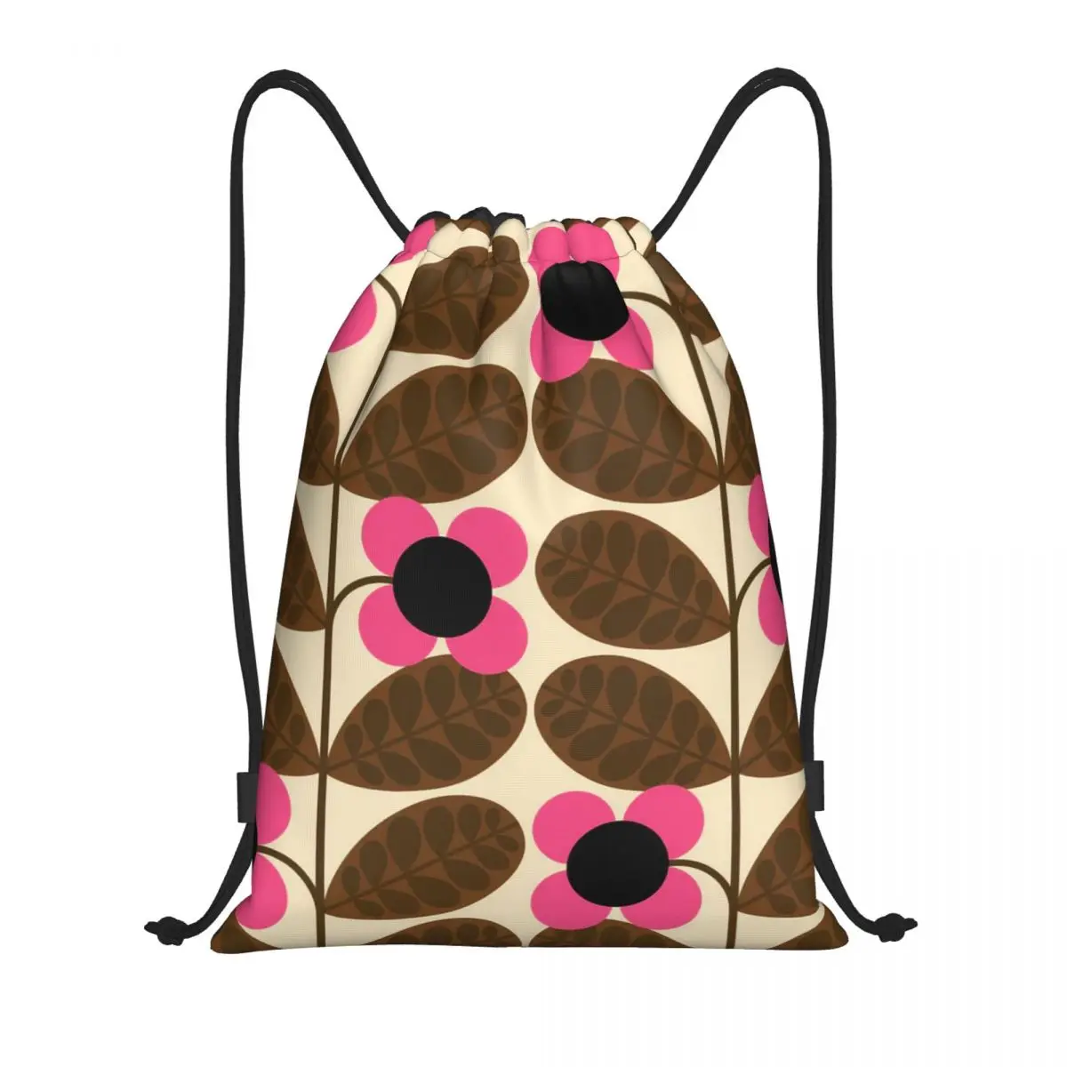 Orla Kiely Flower Scandinavian Geometric Style Drawstring Backpack Women Men Gym Sport Sackpack Foldable Training Bag Sack