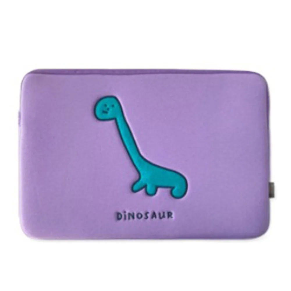 Tablet Cover Bags Dinosaur Cartoon Laptop Bag Shockproof Sweet Tablet Sleeve Bag Purple Cute Girl Computer Bag File Package