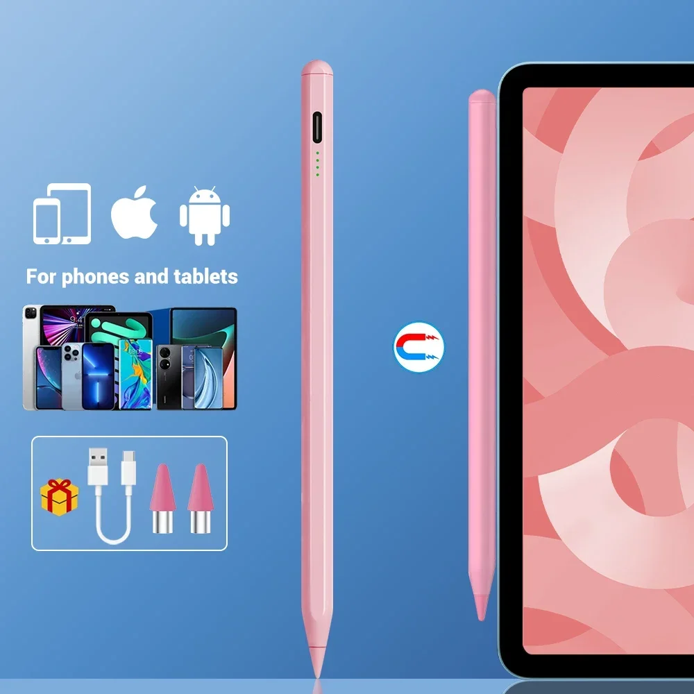 

Универсальная магнитная сенсорная ручка для планшетов iOS, Android, iPad Air, Apple Pencil, сенсорная ручка с быстрой зарядкой для iPhone Huawei
