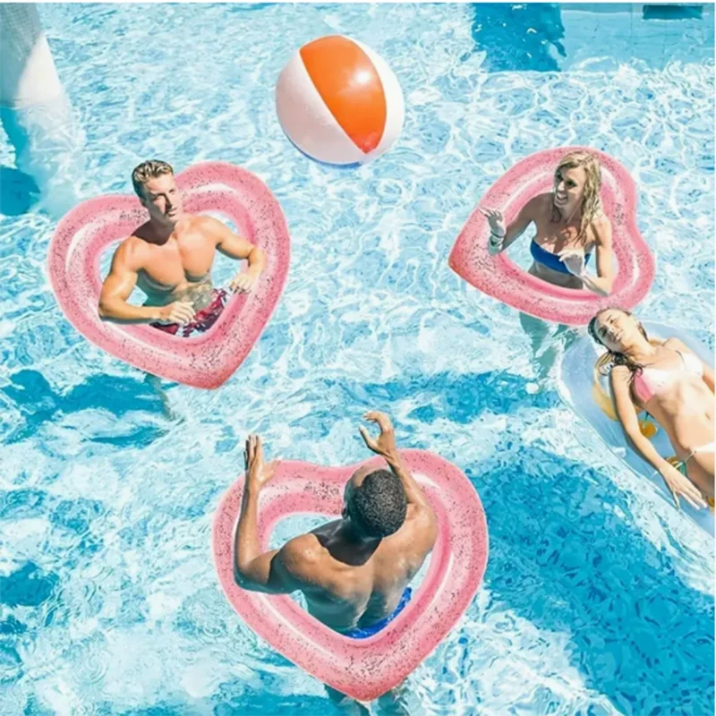 

INS Inflatable Sweet Heart Swimming Rings laps Giant Pool party Lifebuoy Float Mattress Swimming Circle Pink Red baby swimming