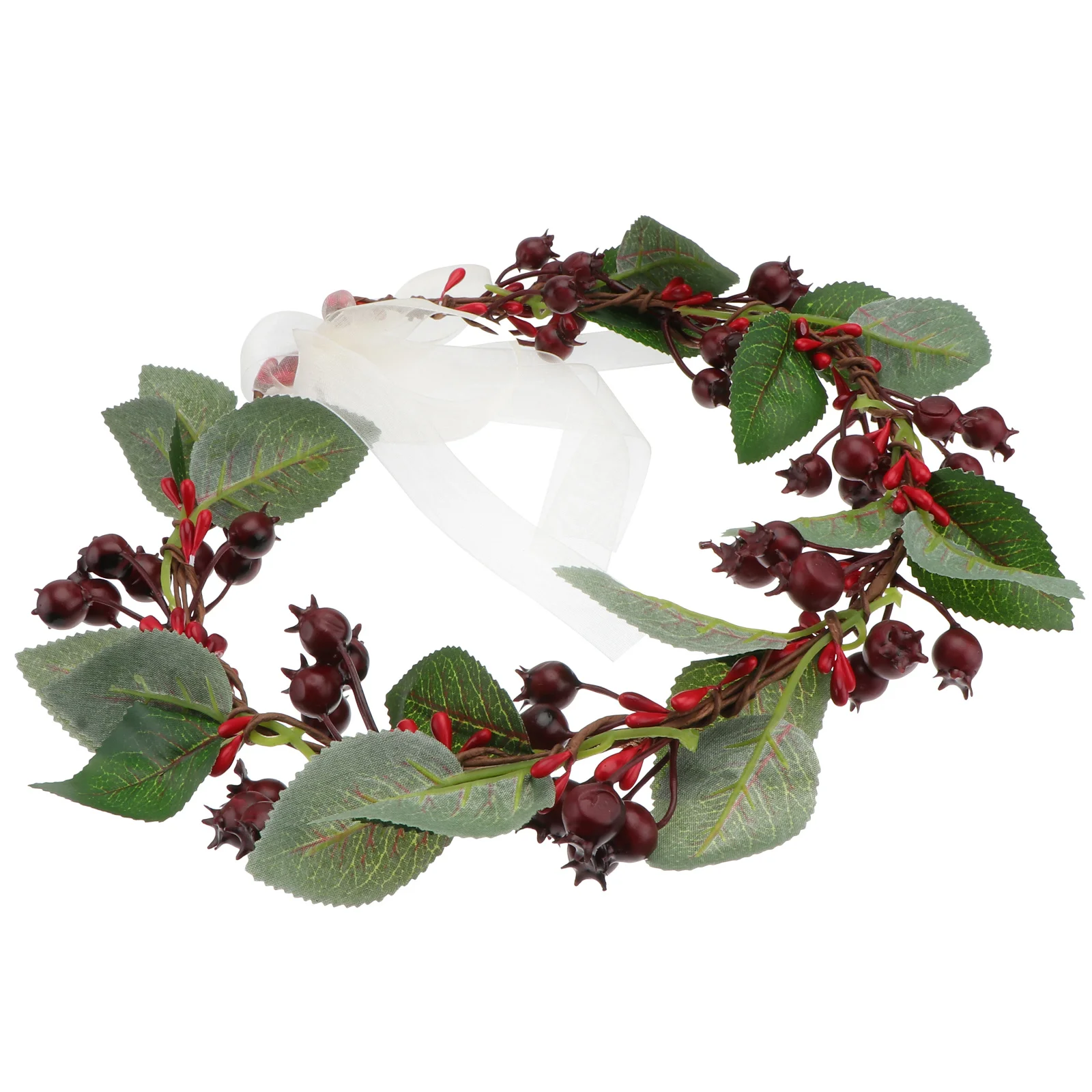 Karangan Bunga Natal Premium Merah Buatan dengan Berry, Hiasan Kepala Pengantin, Dekorasi Pesta Perayaan Pernikahan untuk Rumah, Hotel, Jendela