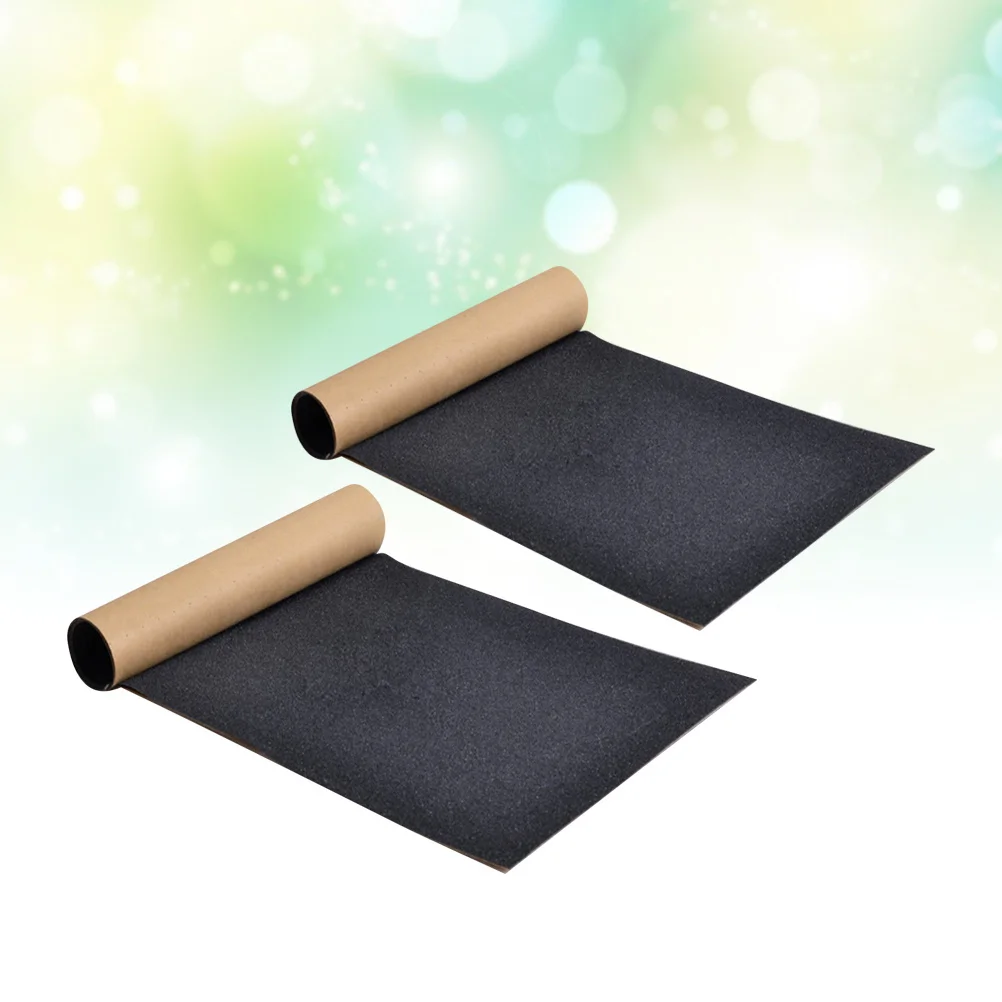 

2Pcs Skateboard Sandpaper Anti-Slip Grip Tape Premium Adhesive Durable Skate Scooter Outdoor Sports Skateboard Sticker