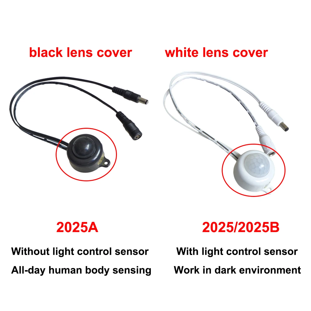 Interruptor de Sensor de movimiento PIR infrarrojo con cuerpo USB, Detector de movimiento humano, interruptor de CC para luz LED, DC5V12V24V