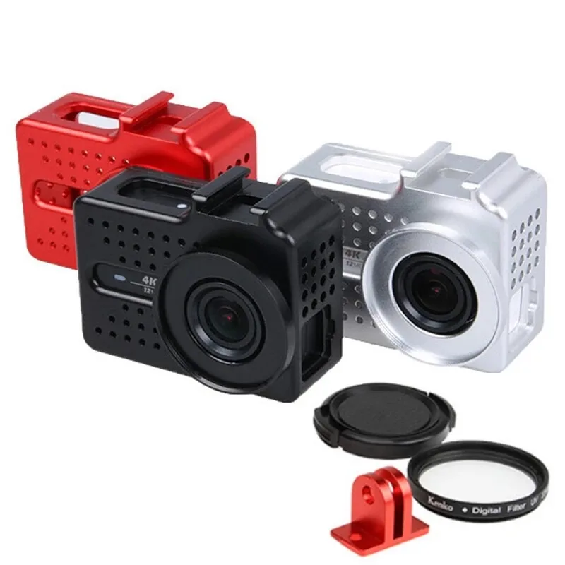 4K Sports Camera Aluminum Alloy Dog Cage Protective Case 2nd Generation Metal Frame Heat Dissipation