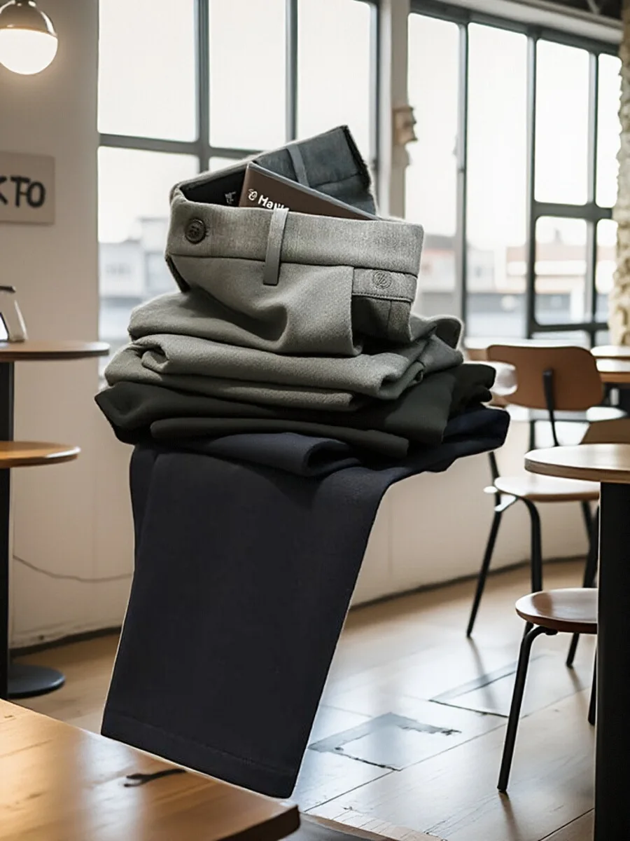 

Z Series Luxury Self-Heating Volcanic Ro down Feather Casual Pants Functional Lycra Small West Pants Faionable Urban Sle