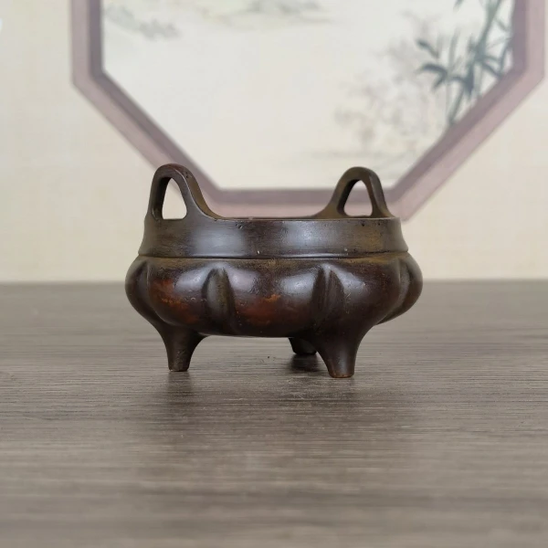 

Copper incense burner plate, incense burner, aromatherapy binaural burner, tea ceremony, living room, office desktop ornaments,