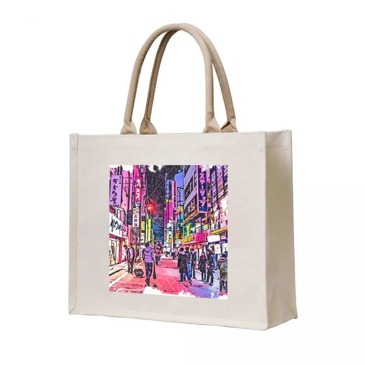 Tokyo Nights Tote Bag shopping bag logo shopper bags Canvas