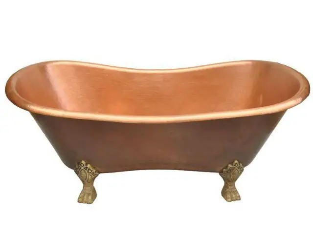 Design de martelo, banheira de cobre exclusiva com acabamento prateado, banheira de luxo de venda quente para restaurante de hotel familiar