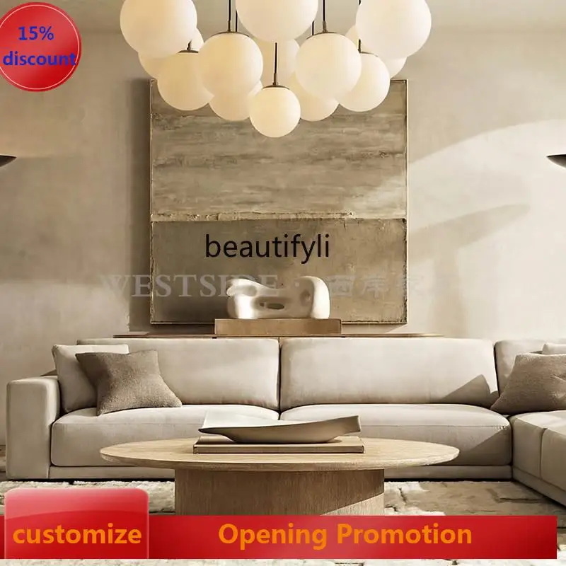 

G1218 American country living room round solid wood coffee table B & B simple hotel tea table coffee table G1218