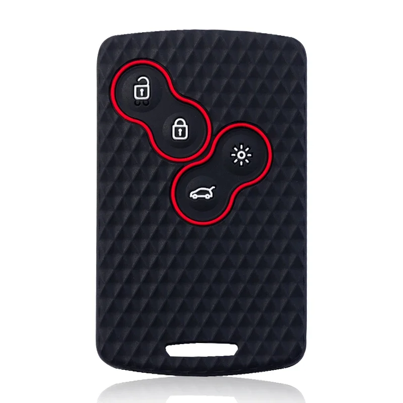 Silicone Car Key Cover For Renault Clio IV Captur Renault Megane III Fluence Laguna III Scenic Koleos Samsung QM5 Accessories
