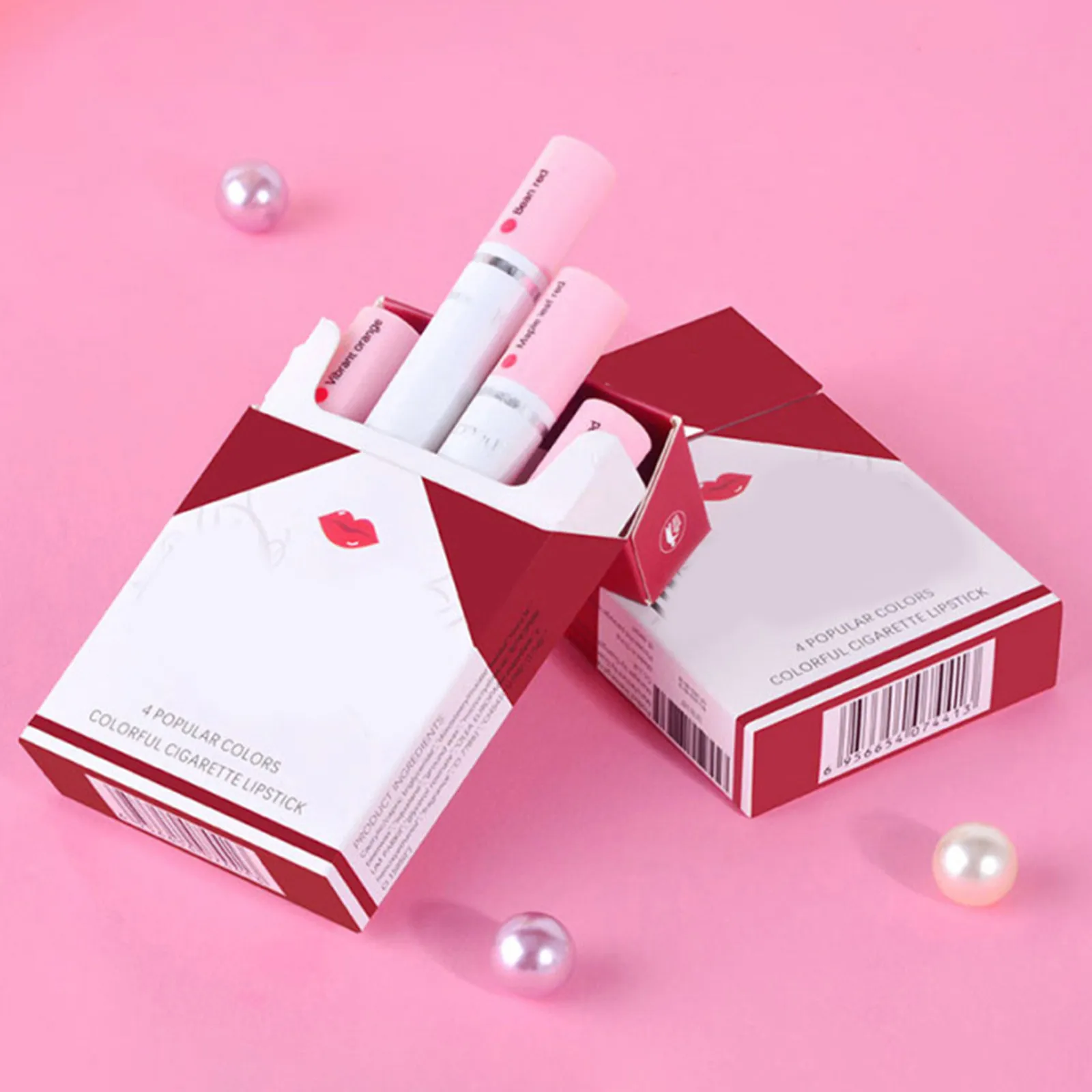 

4Pcs Matte Lipstick Set Small Size Lightweight Lip Makeup Tools Compact Portable Lipsticks for Women Night Out Travel Gift