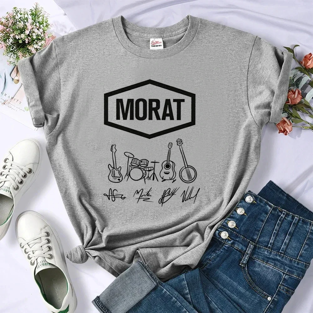 Morat Band Graphic T Shirt Unisex Latin Pop Music Fan Gift Crew Neck Short Sleeve Tee Casual Tops for Men Women