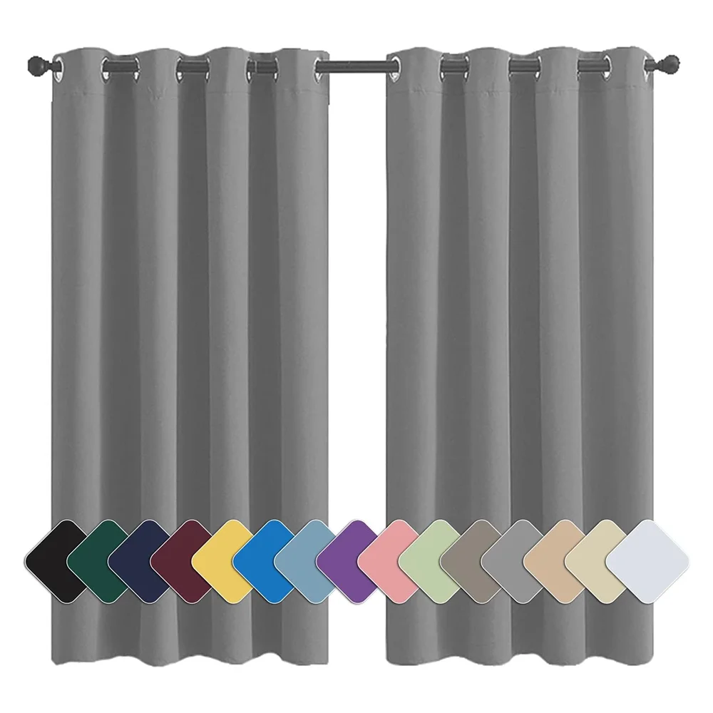 Custom Top Grommets Curtains, Outdoor Waterproof Grommets Curtains, Decoration Curtain with Strap for Garden, Patio, Porch, Pool