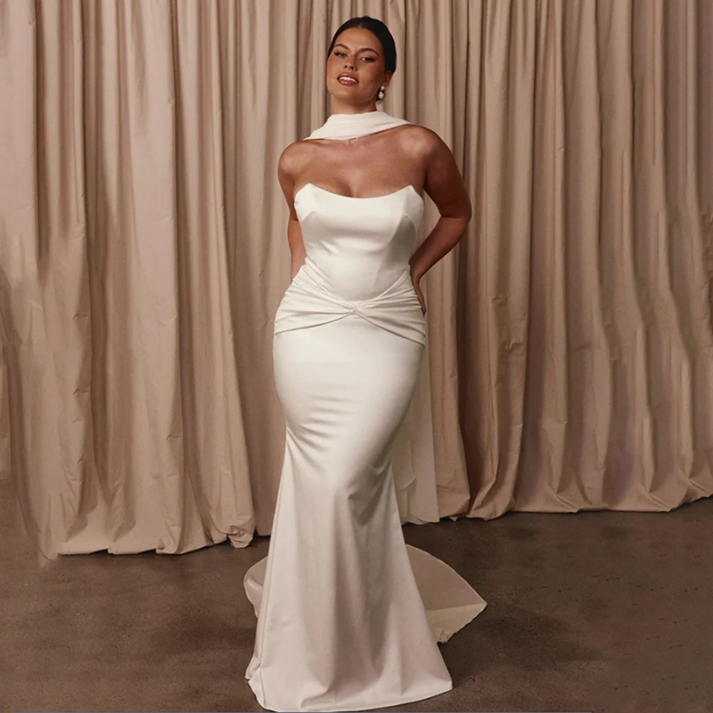 

Sweetheart Mermaid Wedding Dress Luxury Pleated Bride Gowns Vestido De Novia Sexy Backless Trouwjurk Elegant Robe De Mariee 2026
