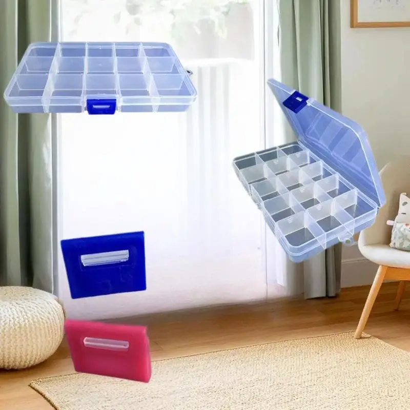 Practical Compartment Plastic Storage Box for Jewelry