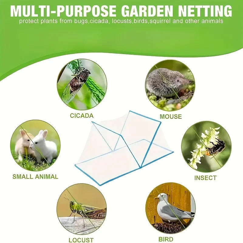 Faltbare Gartenabdeckung aus Netzgewebe | Pflanzenschutzzelt, insektenabweisendes Netz, gewölbtes Gewächshaus, Pflanzenabdeckung, einfach zu installieren, InsecBird Pr – Detail 4