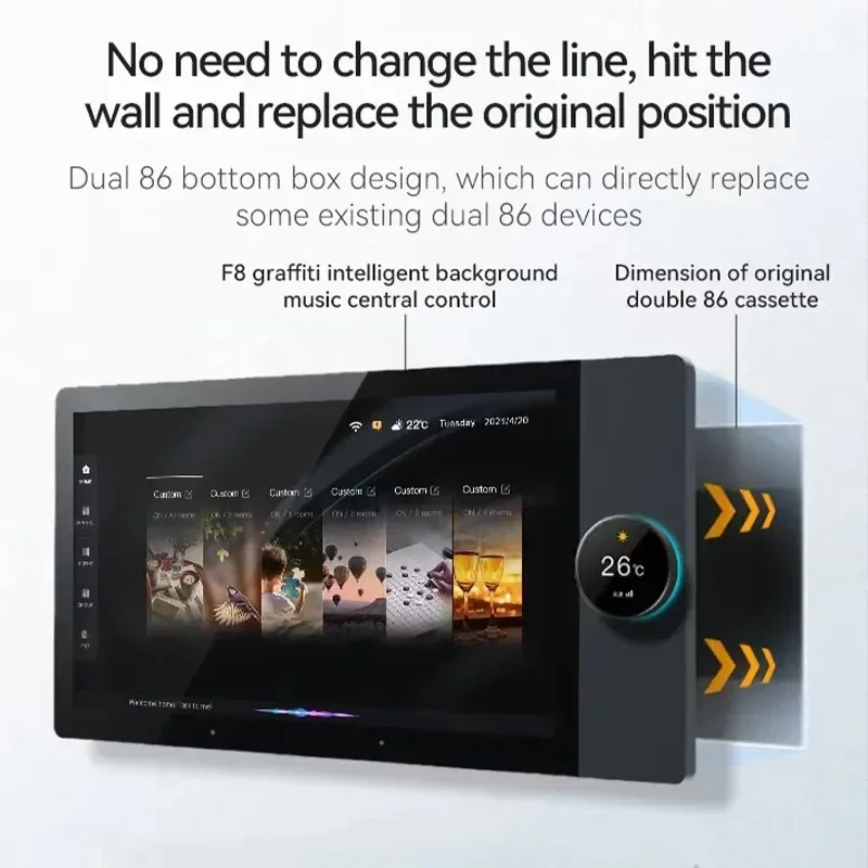 Neues 8-Zoll-Tuya Wireless Wifi Ble Smart Home Zigbee Gateway Multifunktions-Zentral-Touchscreen-Bedienfeld