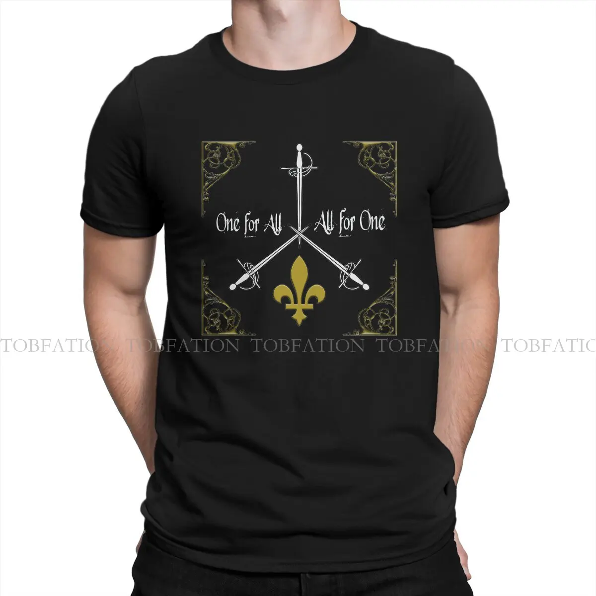 Three Musketeers Trinity Style TShirt Fleur De Lis Persian Iris Top Quality Hip Hop Graphic  T Shirt Short Sleeve Hot Sale