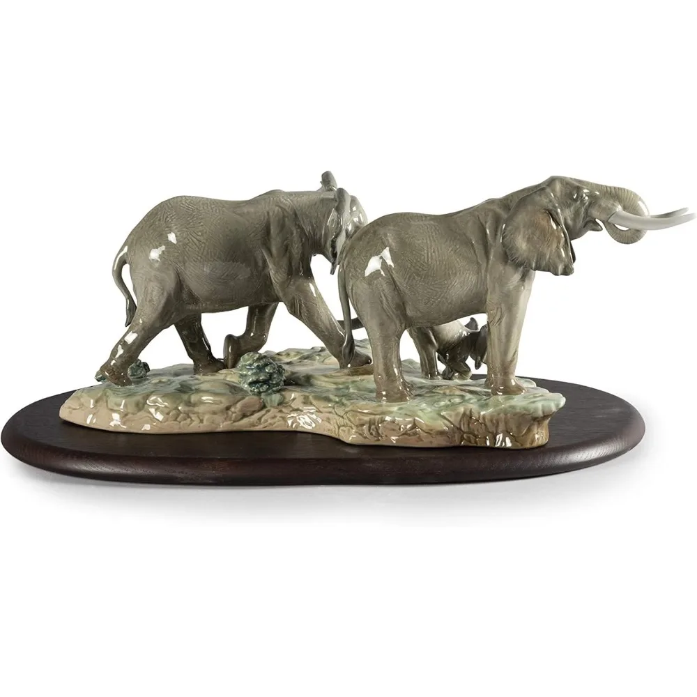 Elephant Sculpture. Handmade Porcelain Elephant, Beautiful and Sustainable, with Excellent Quality and Excellence Home Decor