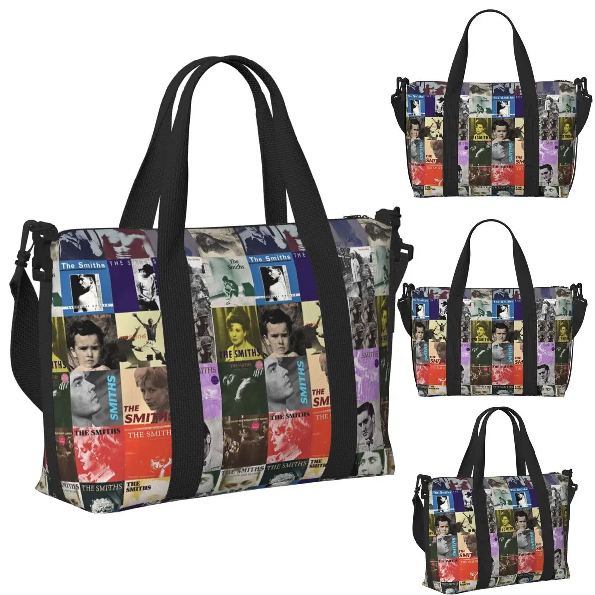 جميع ألبوم The Smiths Music Band حقيبة سفر للشاطئ ذات سعة كبيرة لصالة الألعاب الرياضية والنساء حقيبة كتف واق من المطر للتسوق #1