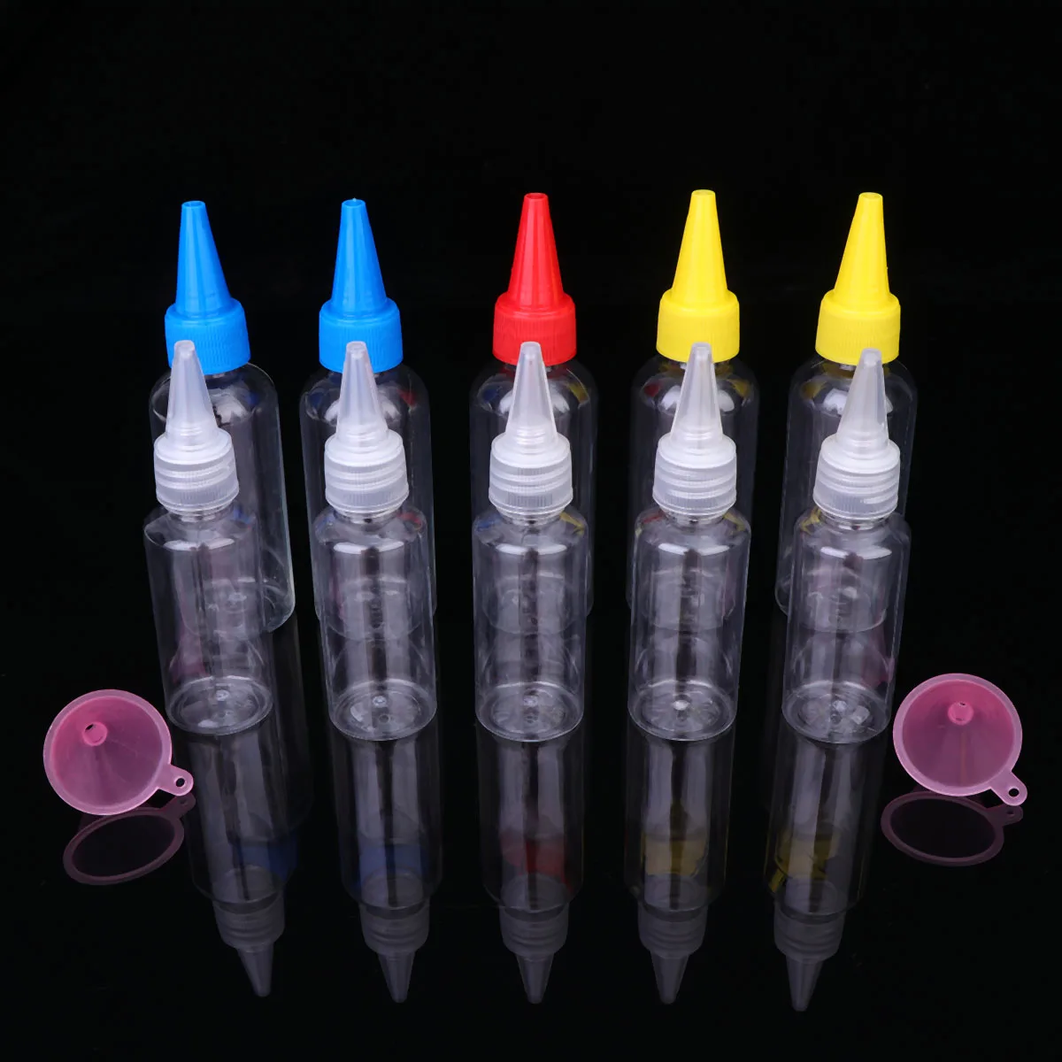 

20pcs Squeeze Bottles Sauce Dispenser Caps Condiment Applicator Pointed Mouth Food Grade Plastic Leak Proof for Ketchup Mustard