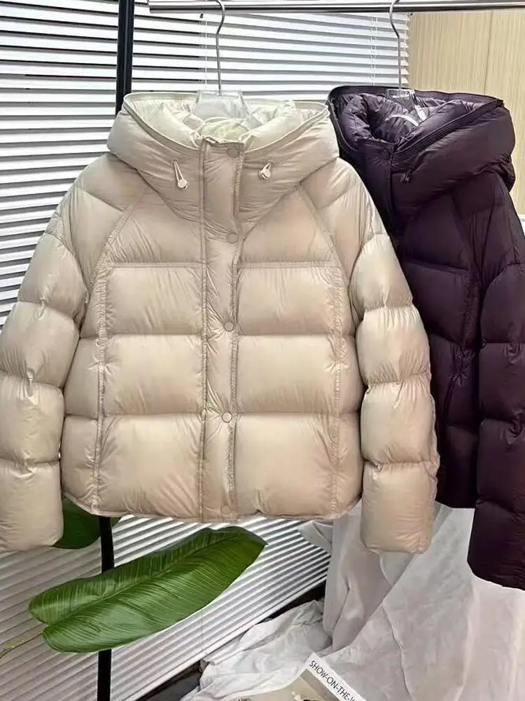 

Женское хлопковое пальто-пуховик Jaet, новинка 2025, теплое пальто для хлеба, свободная шапка на осень и зиму, интегрированная застежка-молния...