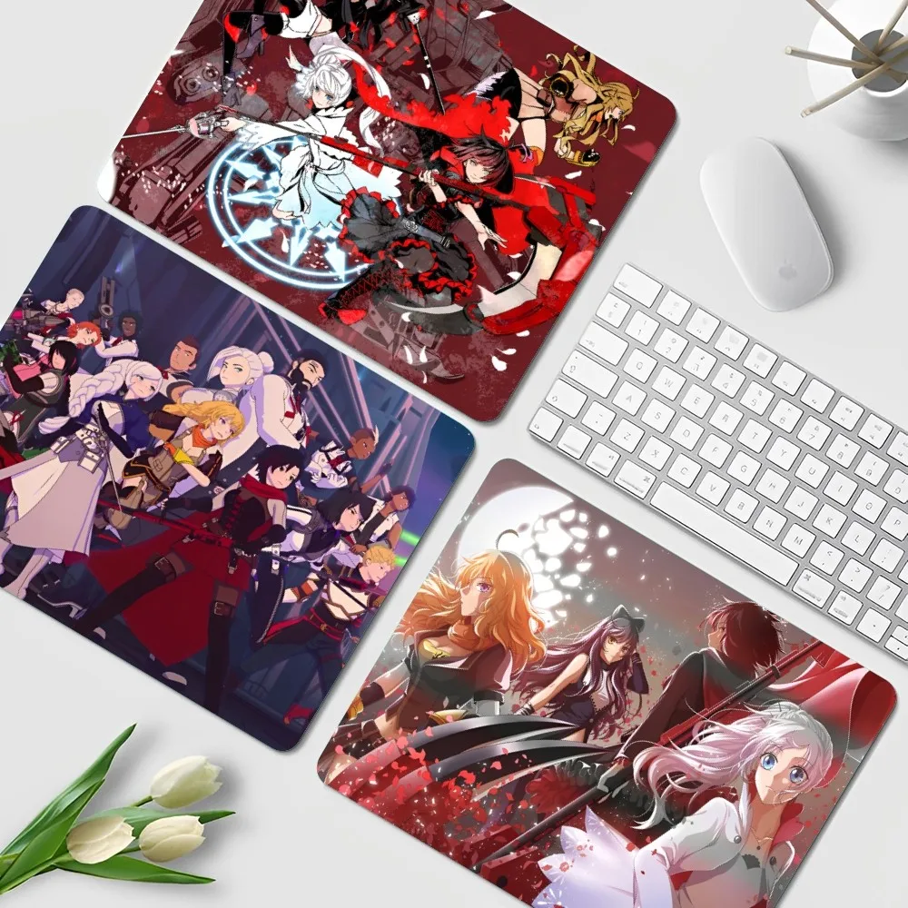 RubyRose RWBY AnimeRubber Small Thickened Mouse Pad Gaming Keyboard Table Mat Office Supplies Room Decor for Teen Girls Bedroom