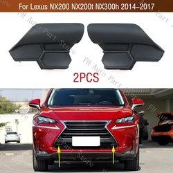 2 uds para Lexus NX200 NX200t NX300h 2014 2015 2016 2017 parachoques delantero rejilla inferior cubierta de gancho de remolque tapa de remolque tapa de ojo de transporte