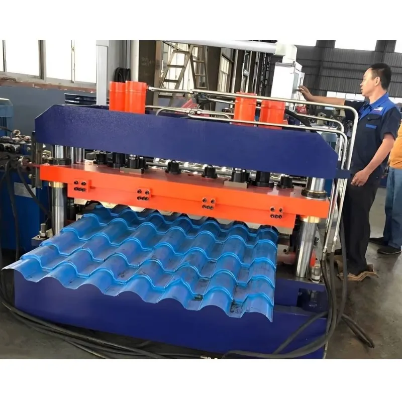 Factory Price High Quality  0.3mm-0.8mm Thickness Glazed Tile Making Machine Metal Iron Sheet Roof Tile Roll Forming Machine