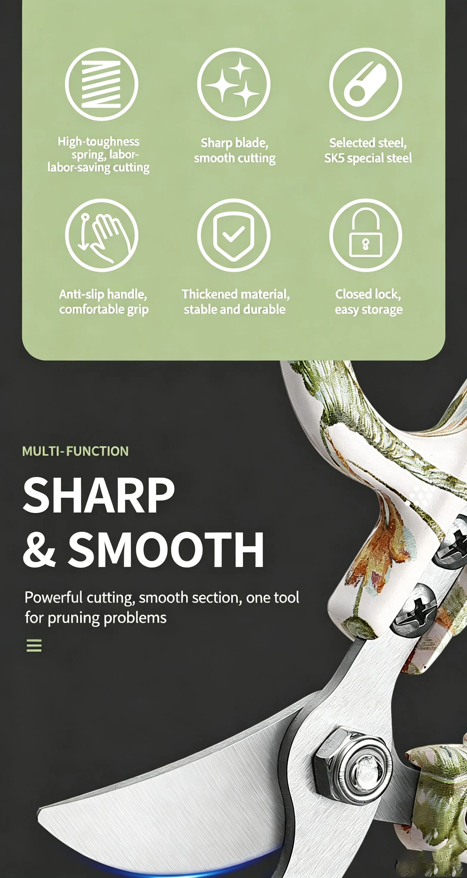 Garden Pruning Shears Fruit Tree Branches Apple And Grape Harvesting Effortless Pruning Of Flowers And Branches Pruning Scissors