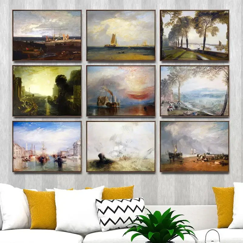 Home Decoration Art Wall Pictures Fro Living Room Poster Print Canvas Paintings Joseph Mallord William Turner British coast