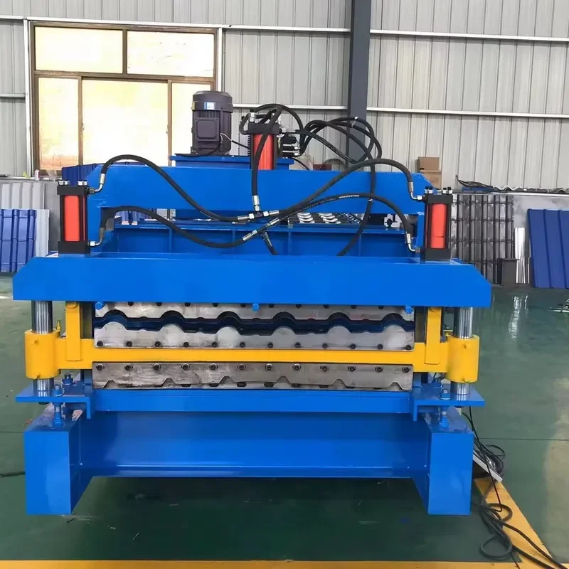 China Manufacturers 1200mm Aluminum Tile Roof Panel Sheet Bamboo Shape Metal Roof Roll Forming Machine Motor Core for House