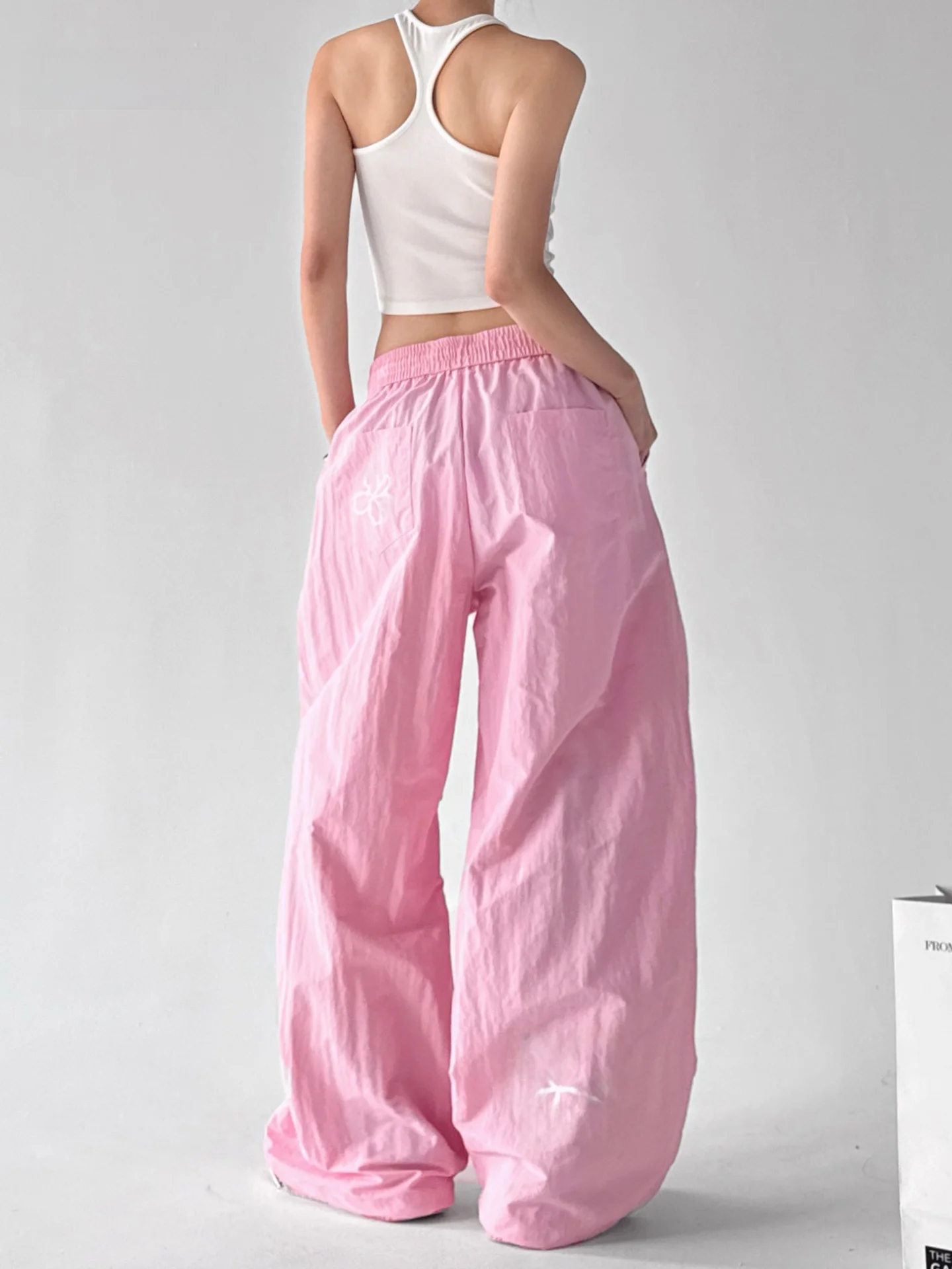 

Trendy Workwear Wide Leg Pants Women's High Waist Spring New plus Size Outdoor Hiking Pants Floral Print Slimming Casual Trou...