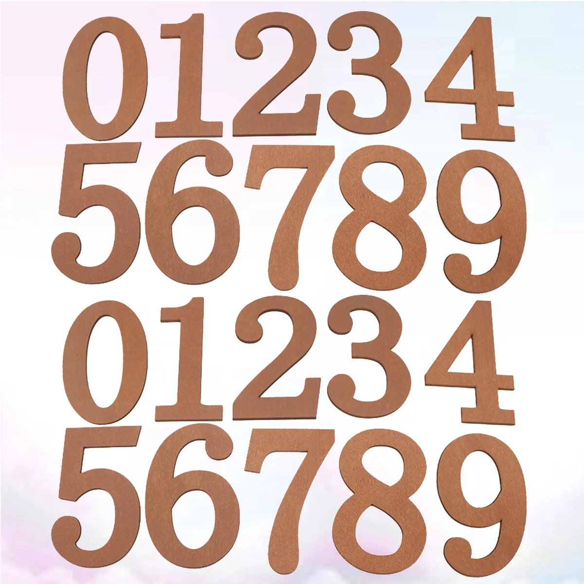 

2 Sets Digital Patch Wood Number Ornaments Decorative Numbers Educational Toys DIY Wooden Country Style