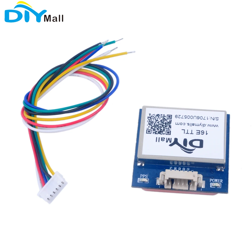 

VK16E G28U7FTTL GPS Module with Ceramic Antenna TTL Level 9600 Baud Rate Built-in Flash for Flight Control Car Navigation
