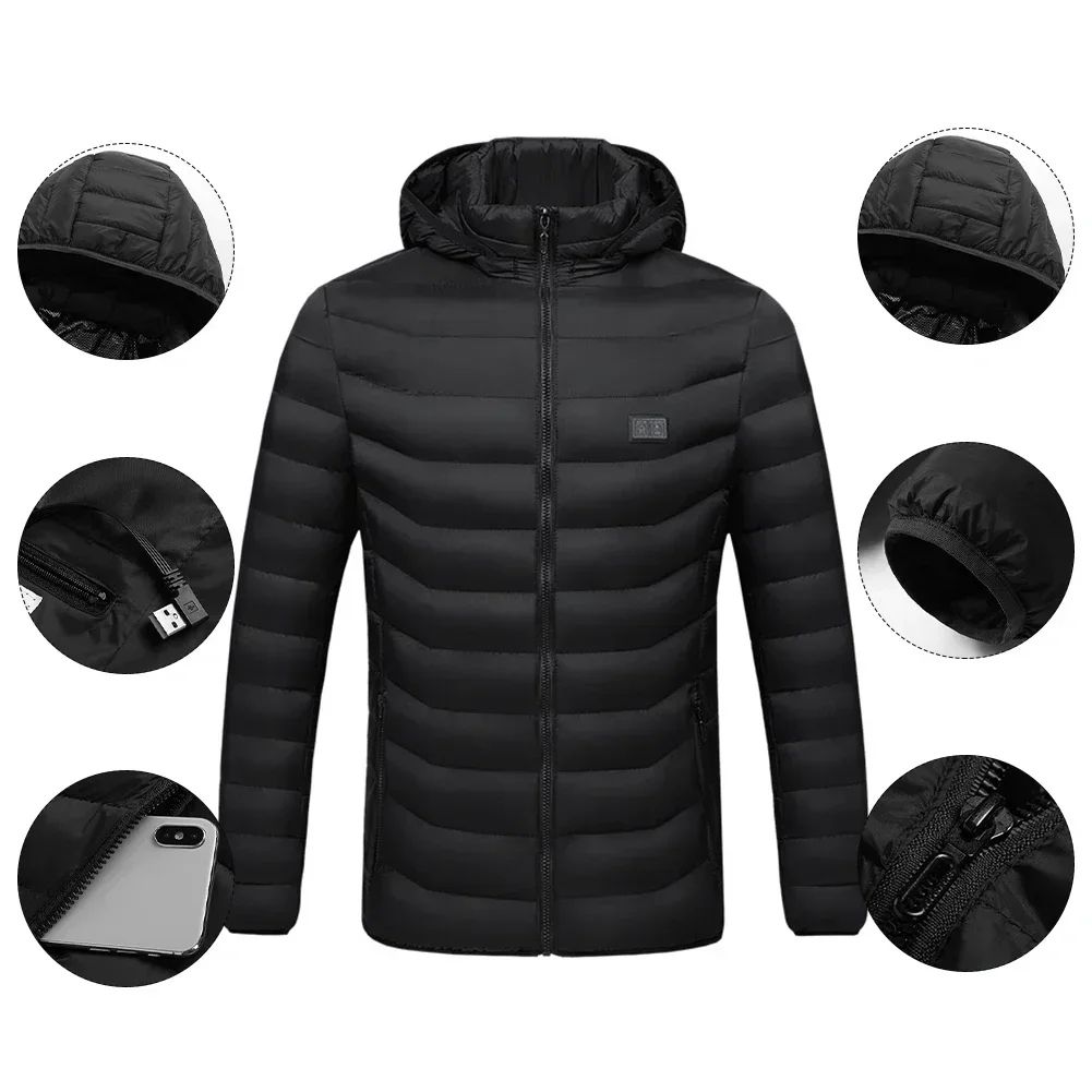 Thermisch Jack Voor Heren 11 Zone Gecontroleerde Temperatuur Usb Elektrische Verwarming Jas Verwarming Kleding Nieuwe Winter Ski Zelfverwarming Parka